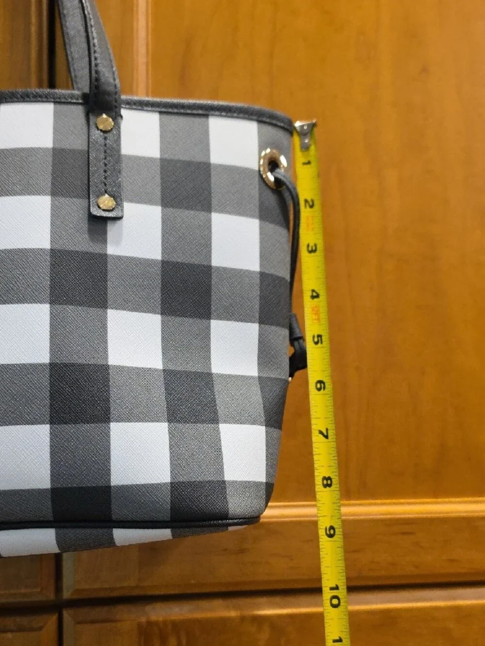 Michael Kors Black and White Checkered Tote